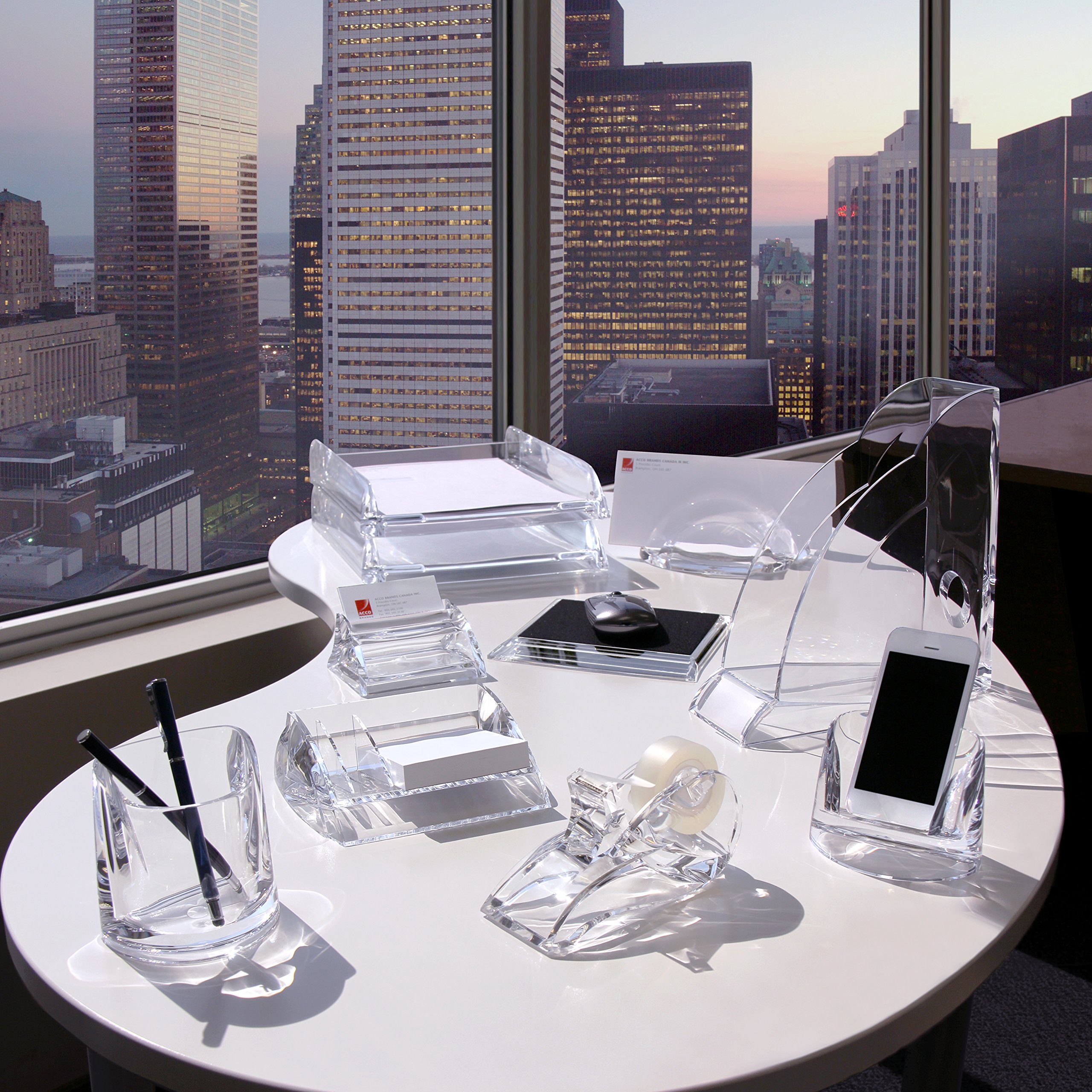 Swingline Clear Acrylic Cell Phone Holder - Stratus Style Mobile Phone Stand (S7010139) for Desk, Office, Home & Car Use