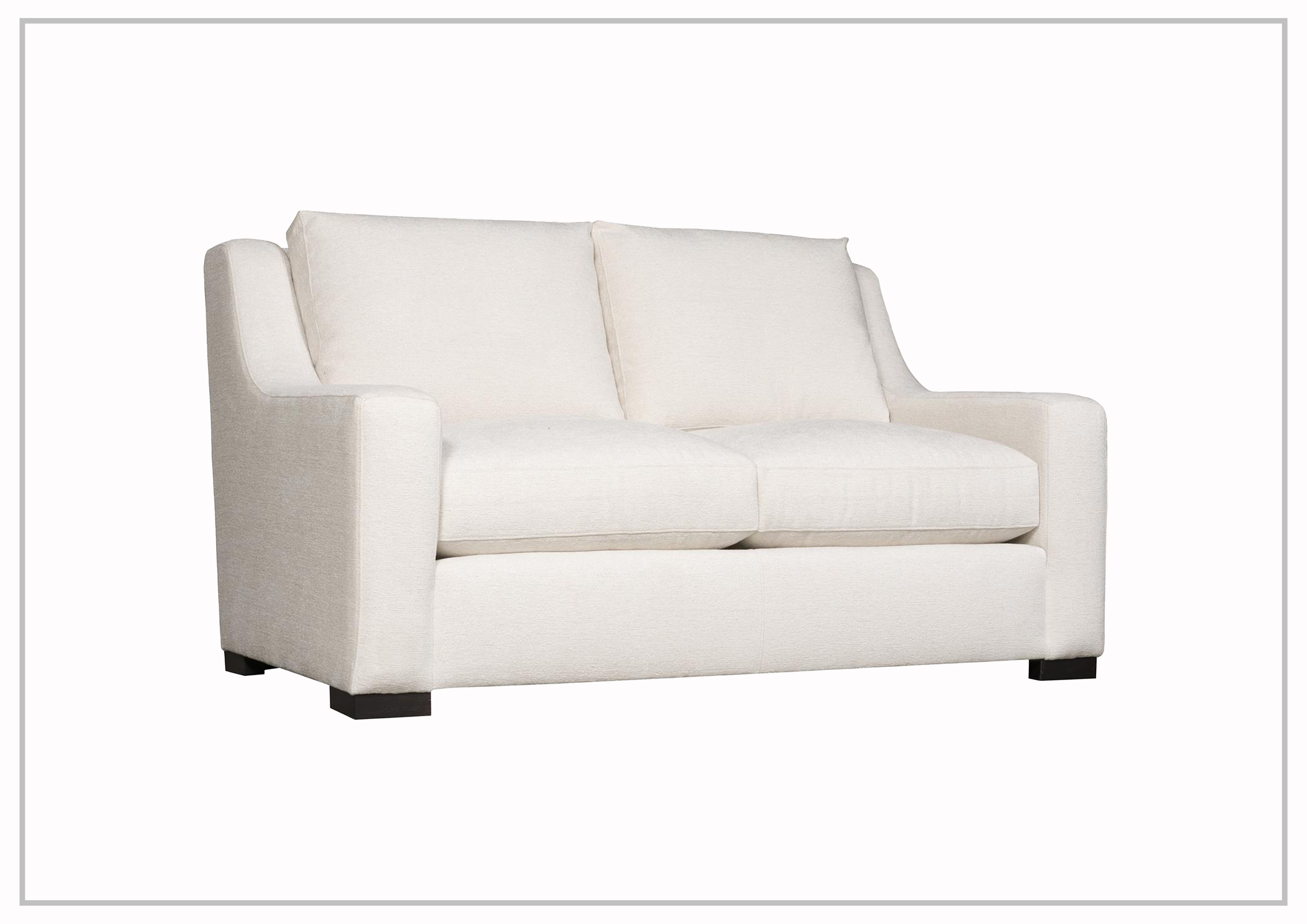 Bernhardt Germain Fabric Loveseat with Spring Down Cushions - Comfortable Small Sofa for Living Room, Bedroom & Apartment - Perfect for Relaxing, Reading & Entertaining Guests