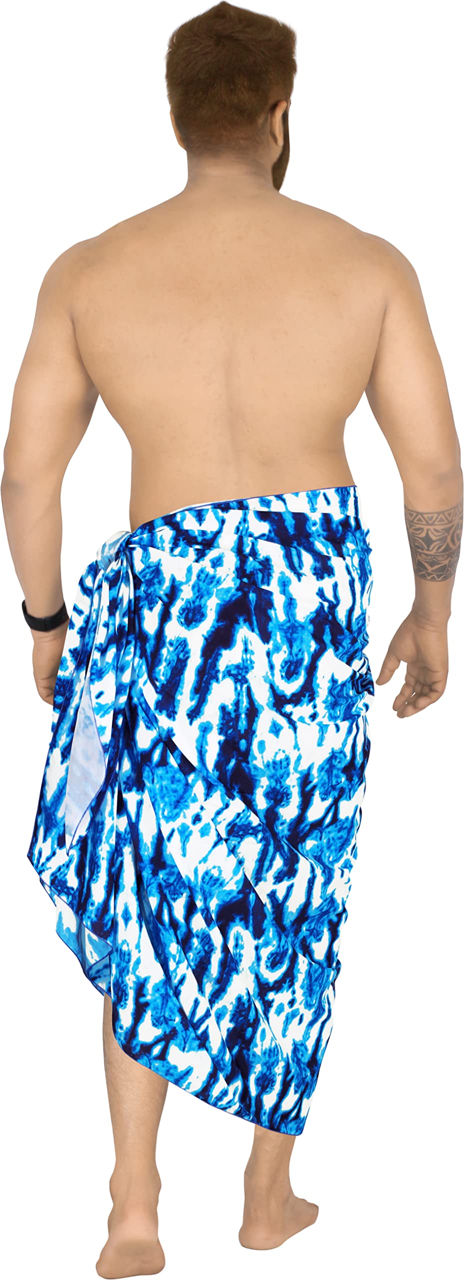 Happy Bay Men's Quick-Dry Sarong Swim Cover Up - Lightweight Beach Wrap for Swimming, Surfing & Lounging - Perfect for Pool, Beach & Vacation Wear