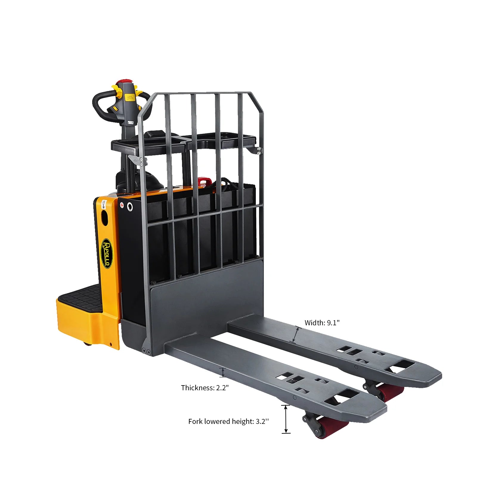 Apollolift A 1026 Full Electric Pallet Jack - 6600 lbs Capacity, 48