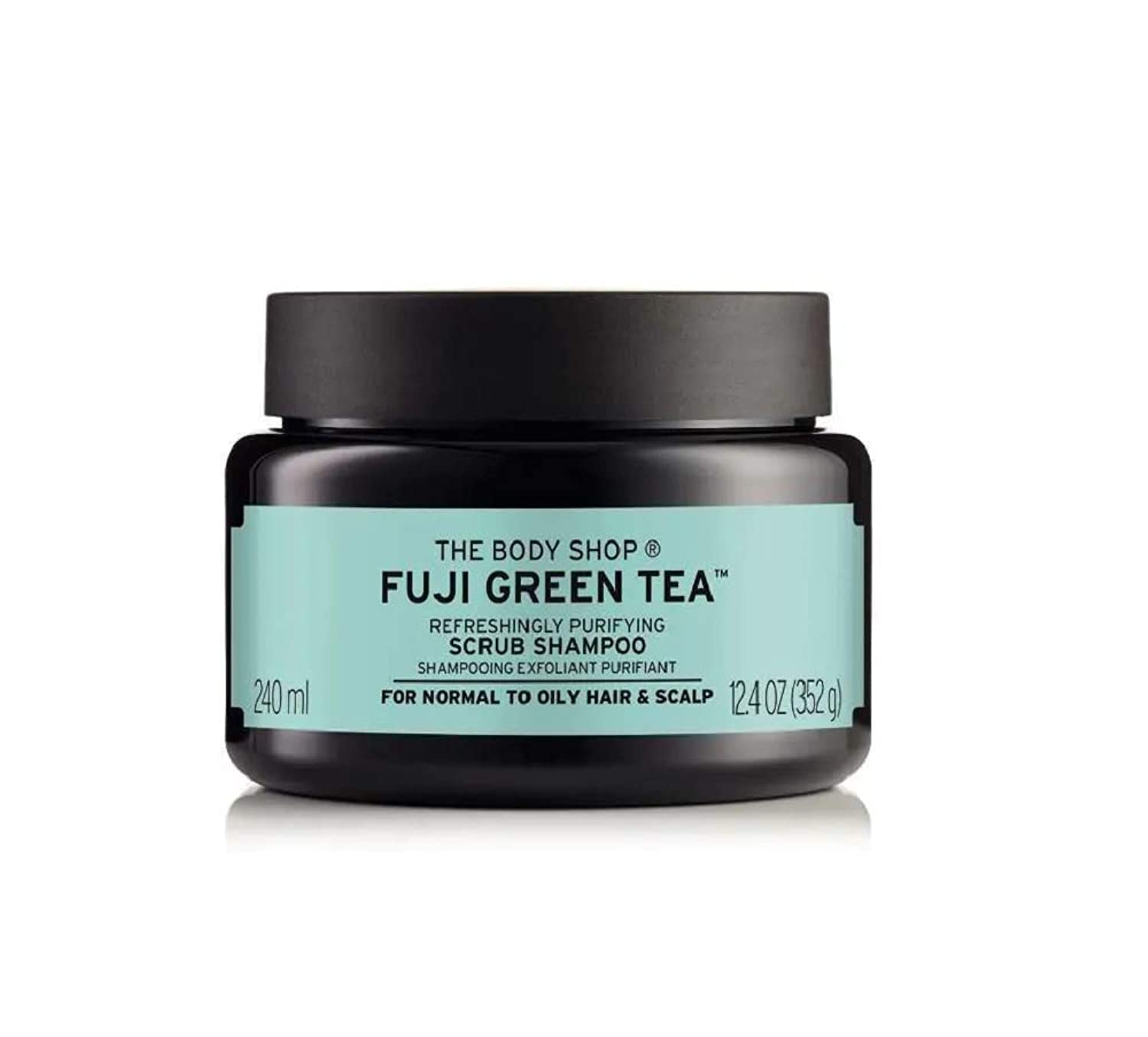 The Body Shop Fuji Green Tea Scrub Shampoo - Exfoliating & Refreshing for Oily Scalp & Dandruff | Deep Cleansing & Detoxifying Hair Care for Men & Women | Perfect for Daily Use & Spa Days