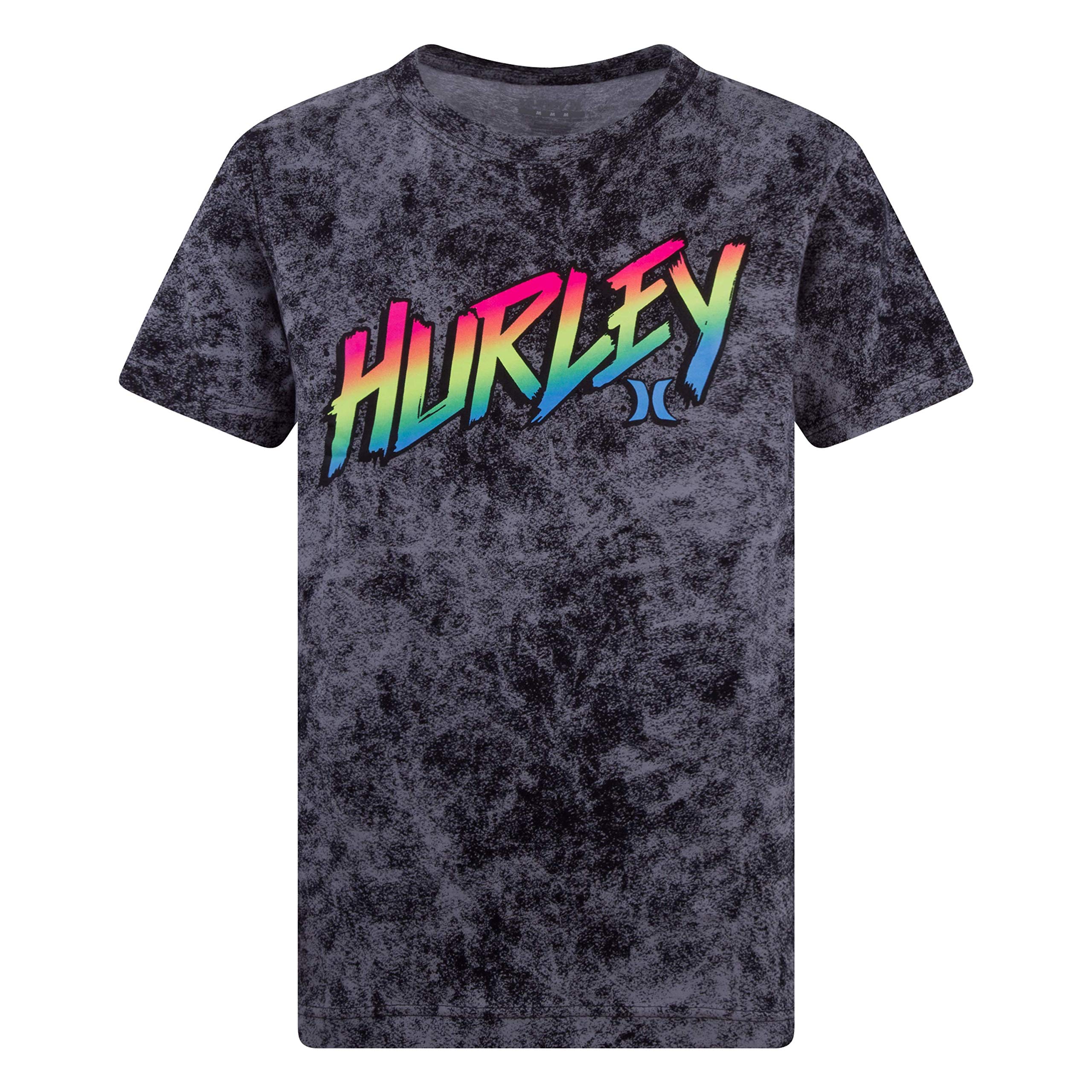Hurley Boys' Classic Graphic T-Shirt - Comfortable Cotton Tee for Kids | Trendy Graphic Print | Casual Wear for School, Play & Everyday Outfits