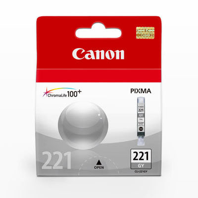 Canon CLI 221 Grey Ink Tank - High-Quality Printer Ink Cartridge for Canon Pixma Printers | Perfect for Home, Office & Photo Printing