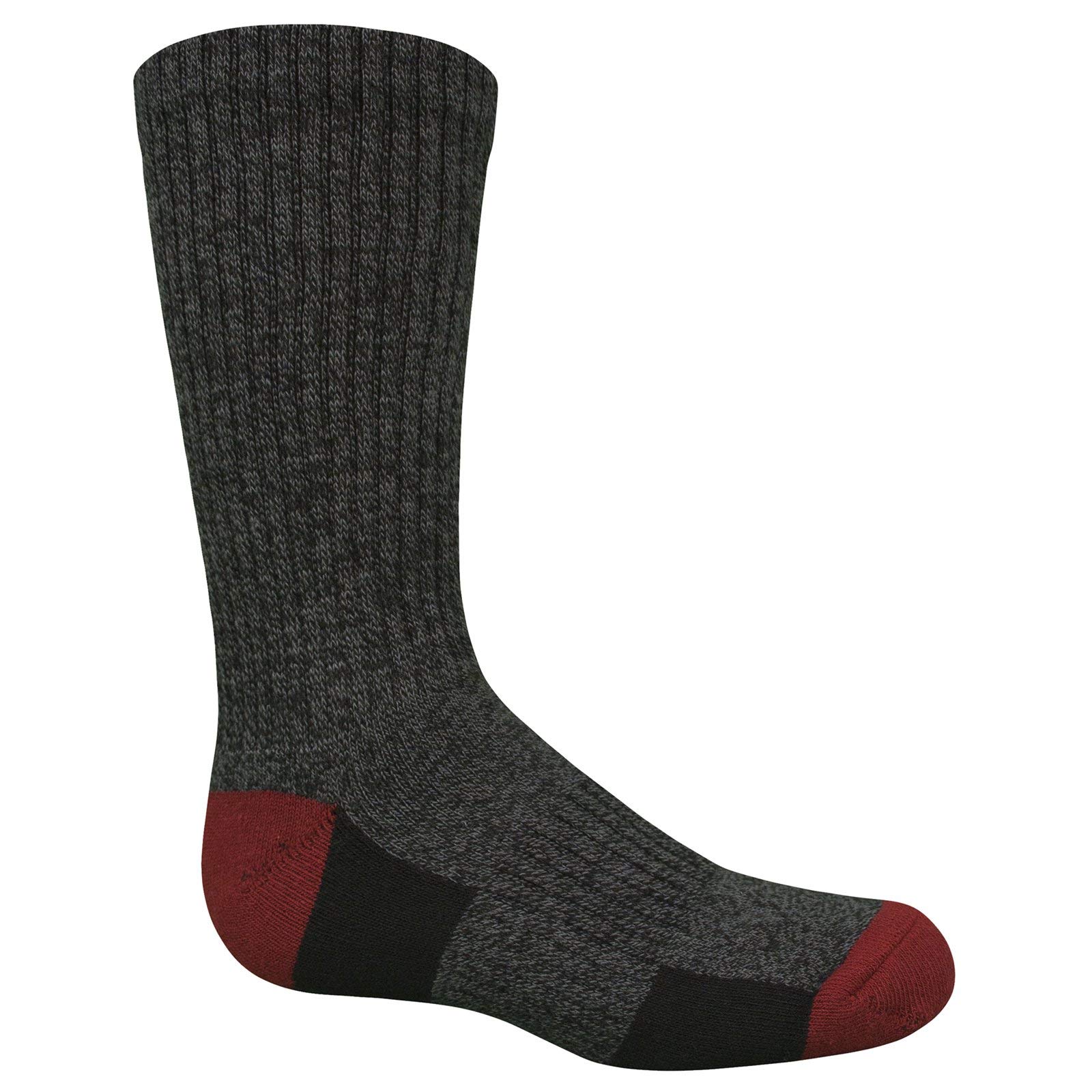 Fruit Of The Loom Big Boys Soft Cushioned Rugged Crew Socks - 6 Pack Comfortable Cotton Socks for Kids, Athletic & Everyday Wear - Perfect for School, Sports, and Outdoor Activities