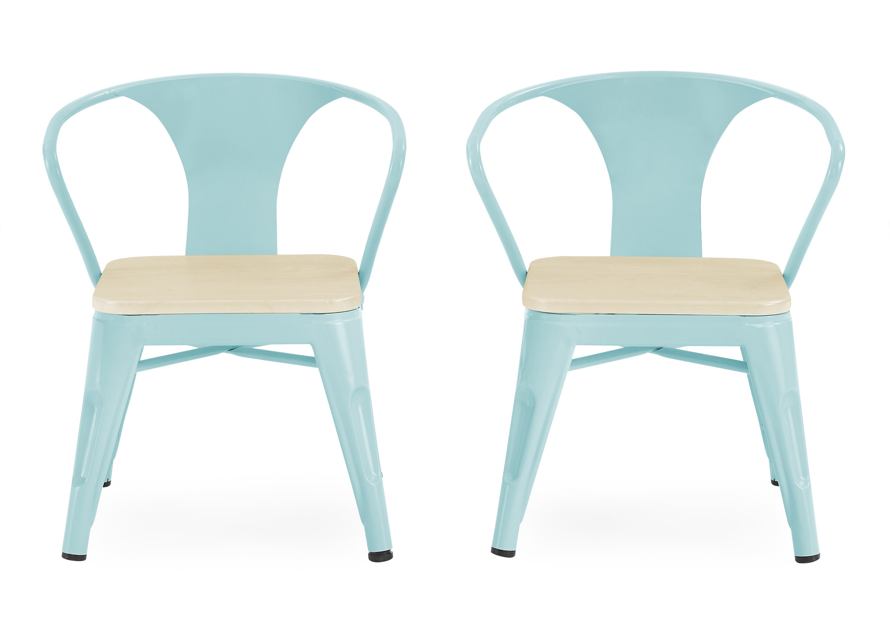 Modern Bistro 2-Piece Chair Set for Outdoor Patio, Cafe, Restaurant & Garden Dining - Lightweight & Durable Metal Bistro Chairs with Comfortable Seat Cushions