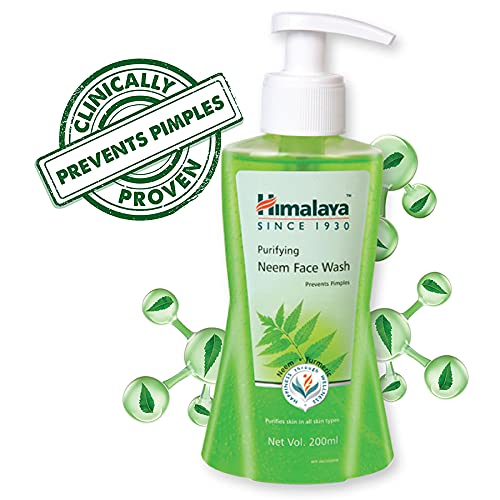 Himalaya Purifying Neem Face Wash for Acne & Oily Skin - 200ml (Pack of 2) - Deep Cleansing, Oil Control & Pore Minimizing - Perfect for Daily Skincare Routine & Travel