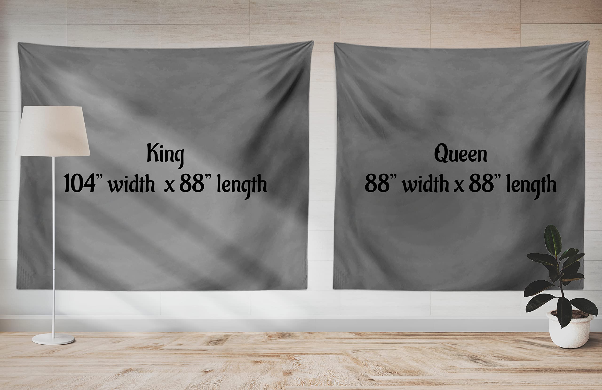 Ambesonne King Size Tapestry - Blue & Yellow Clouds Sun Design for Wall Decor & Bedspread - 104x88 Inches