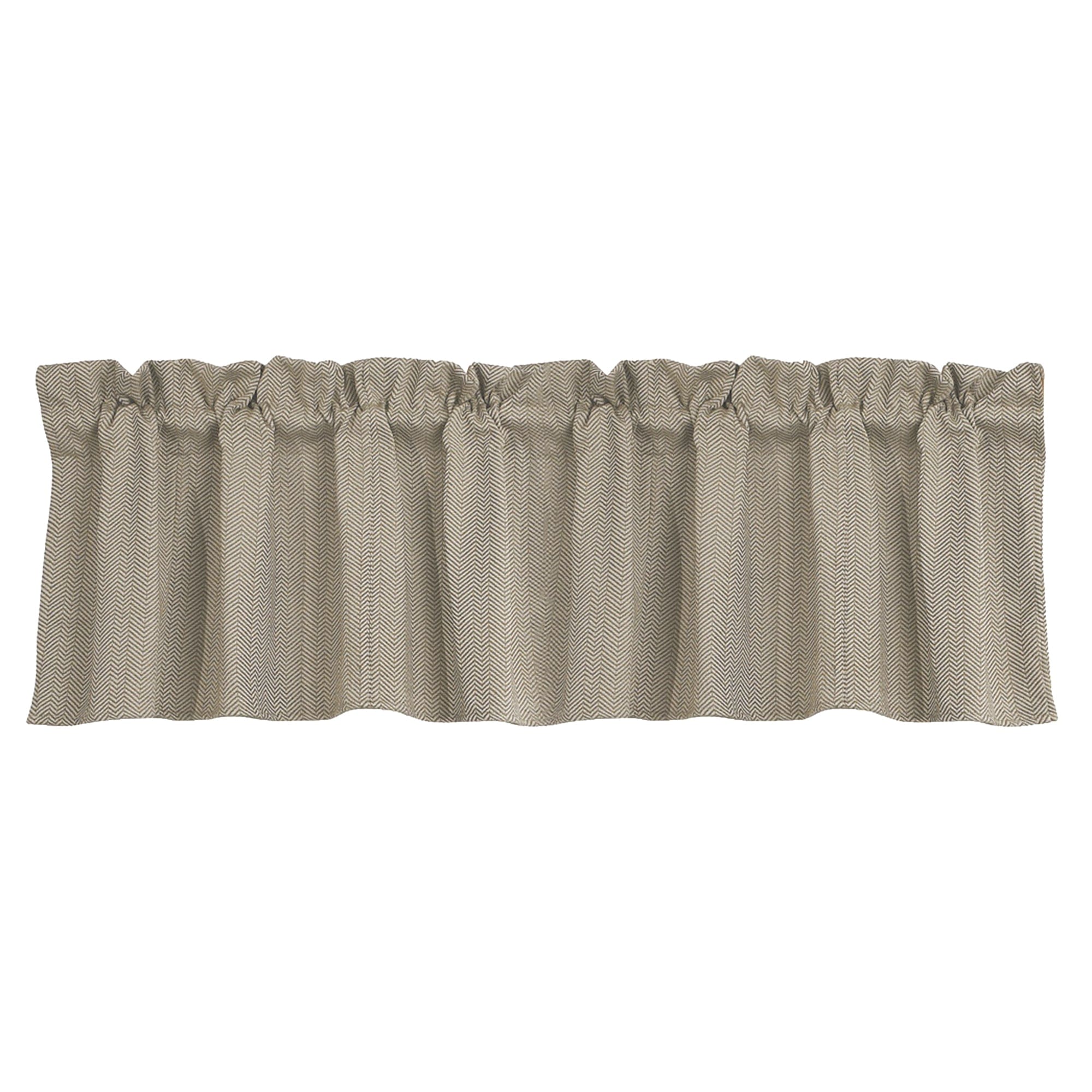 Fairfield Herringbone Kitchen Valance - Elegant Window Treatment for Farmhouse & Modern Kitchens | Perfect for Home Decor & Dining Room Windows