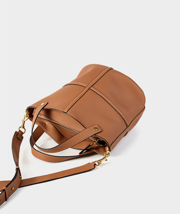 Stylish Leather Bucket Bag for Women - Fashionable Crossbody Shoulder Handbag - Perfect for Work, Travel & Everyday Use