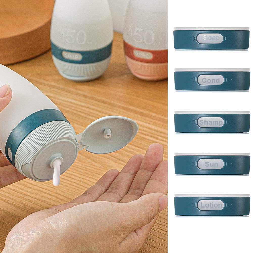 **Leak-Proof Silicone Travel Bottles (2-Pack, 2.7oz/80ml) – Refillable Squeezable Toiletry Containers for Shampoo, Lotion & Soap – Perfect for Air Travel, Gym & Vacation Essentials**