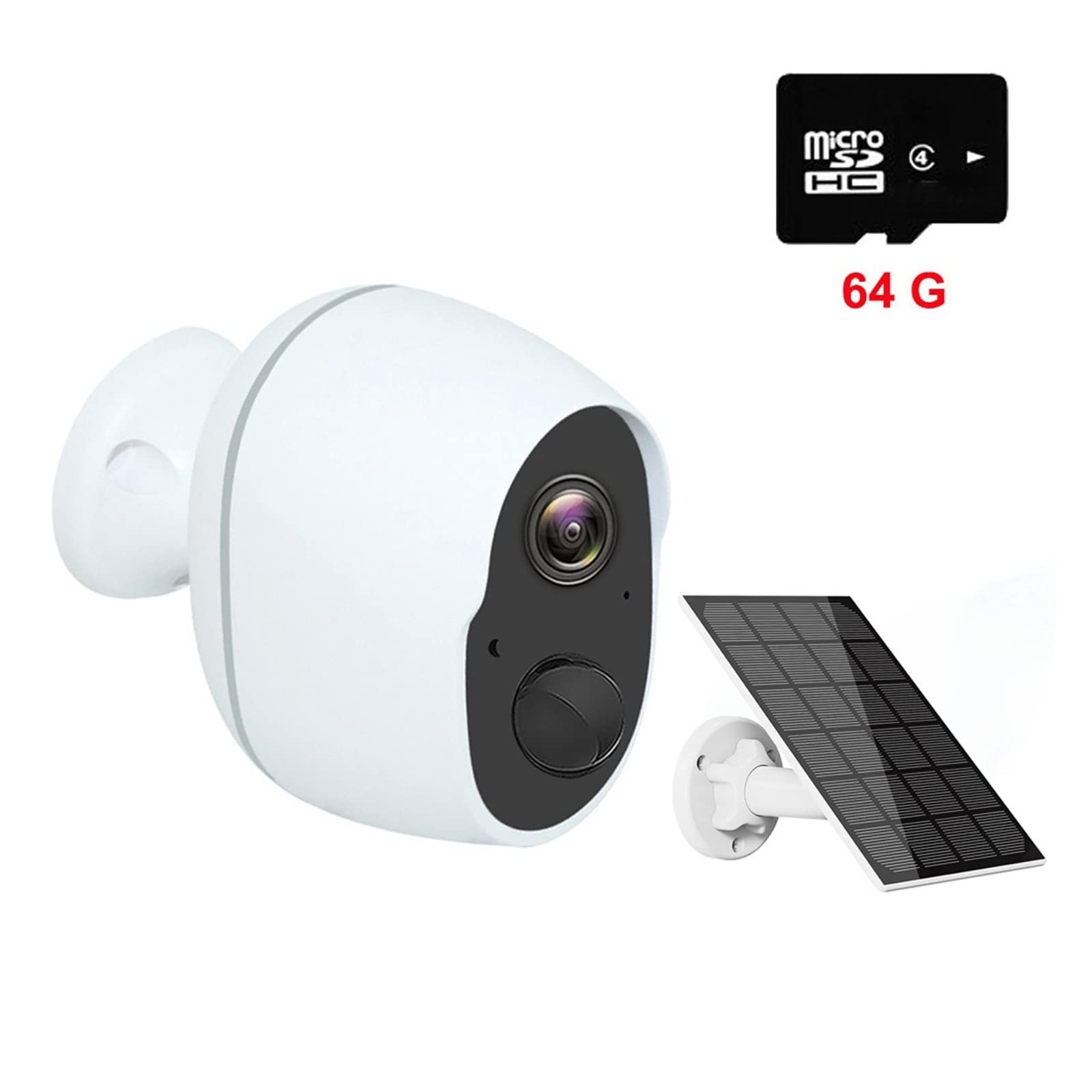 SilteD 3MP Solar Security Camera Outdoor - 9000mAh Battery, WIFI Surveillance, Smart Home Protection, Wireless with Solar Panel (64GB) - Perfect for Backyard, Garage & Property Monitoring