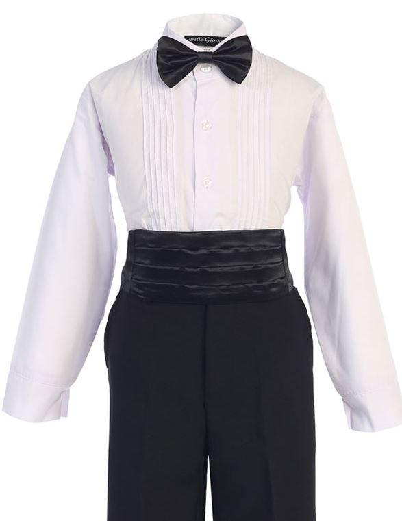 Boys Black Long Tail Tuxedo Suit - Formal Wedding & Special Occasion Outfit for Kids