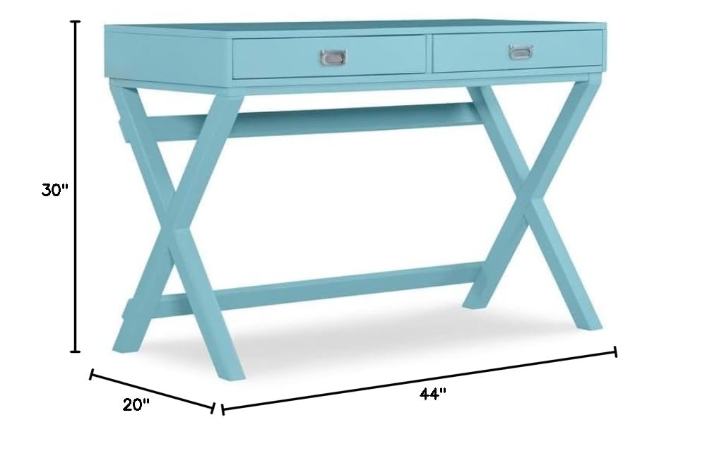 Linon Poppy Writing Desk - Modern Home Office Desk with Drawer for Small Spaces, Study & Workstation - Perfect for Remote Work, Online Classes & Crafting