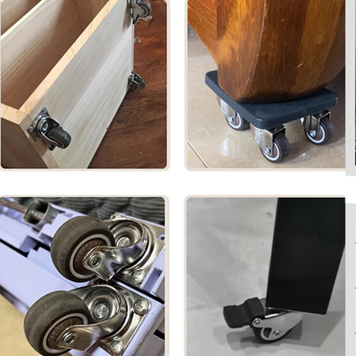 360 Degree Swivel Stem Casters with TPR Wheels - M6/M8/M10 Thread Industrial Castors for Carts, Furniture, Workbench & Dolly - Heavy Duty Mobility for Warehouses, Workshops & Home Use