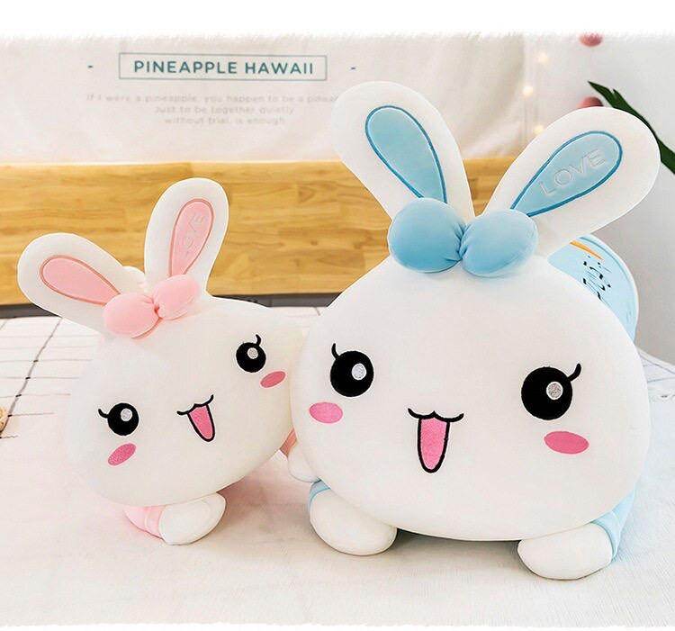 Adorable Kawaii Stuffed Rabbit Plush Toy - Soft Cute Bunny Plushie for Kids, Girls & Boys | Perfect for Gifts, Bedroom Decor & Cuddling