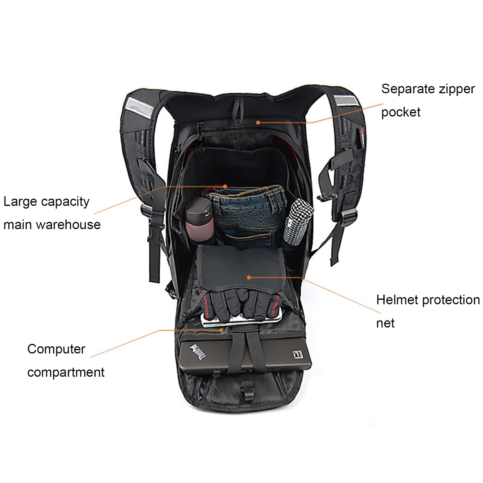 **Men's Waterproof Motorcycle Tail Bag & Seat Bag - Carbon Fiber Motorbike Luggage Backpack, Dual Use as Tank Bag - Perfect for Commuting, Touring & Adventure Rides**