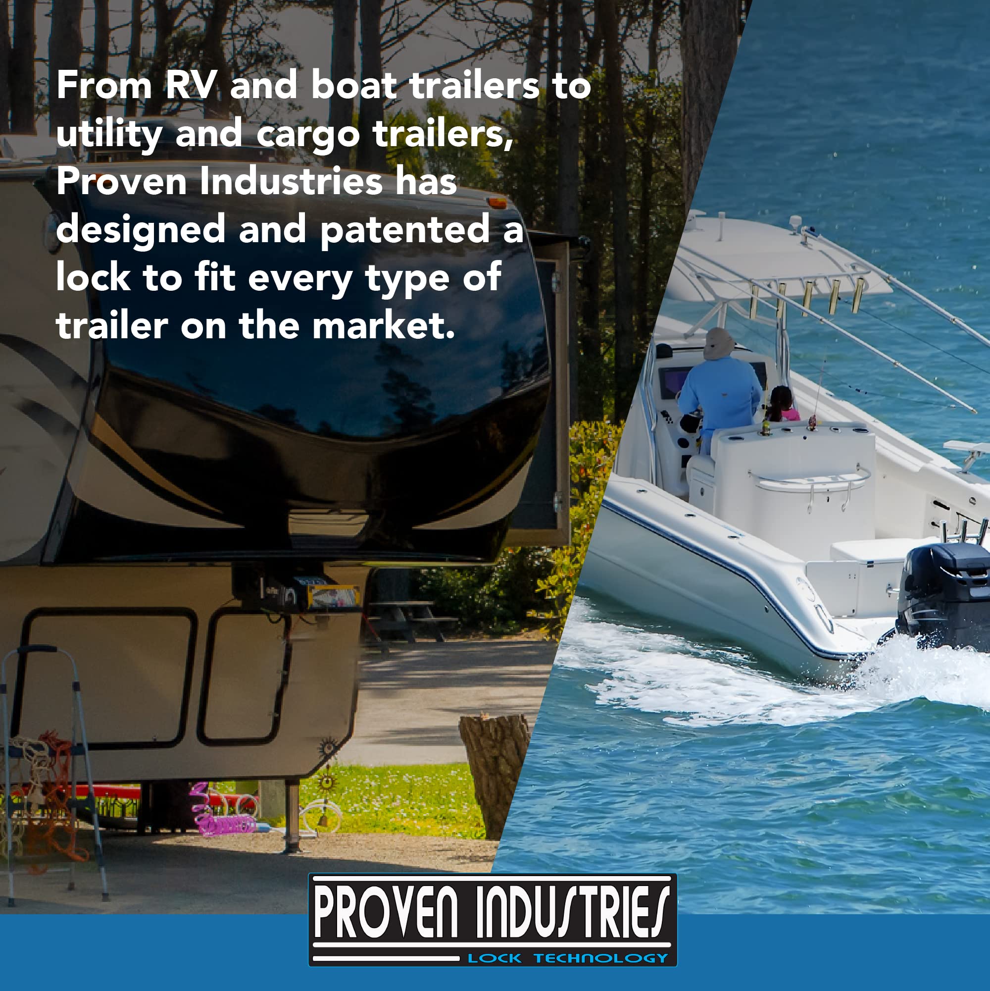 Proven Industries Model PL-5 Fifth-Wheel Kingpin Lock - Heavy-Duty Coupler Lock for Trailers & RVs | Made in USA | Secure Your Vehicle at Campgrounds, Storage Lots & Travel Stops