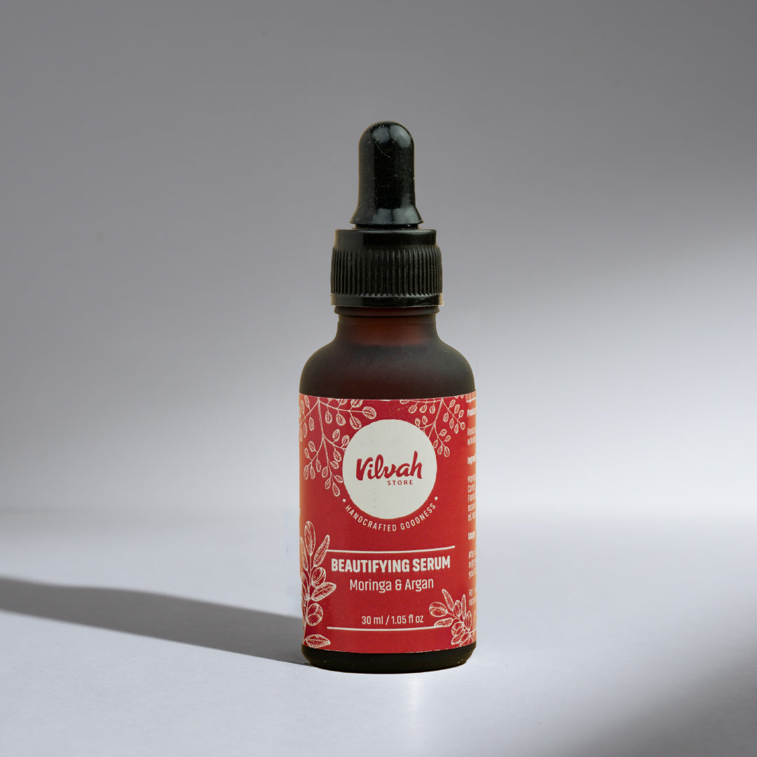 Best Moringa & Argan Oil Beauty Serum for Face - Anti-Aging, Hydrating & Brightening Skincare Treatment - Perfect for Daily Use & Night Routine