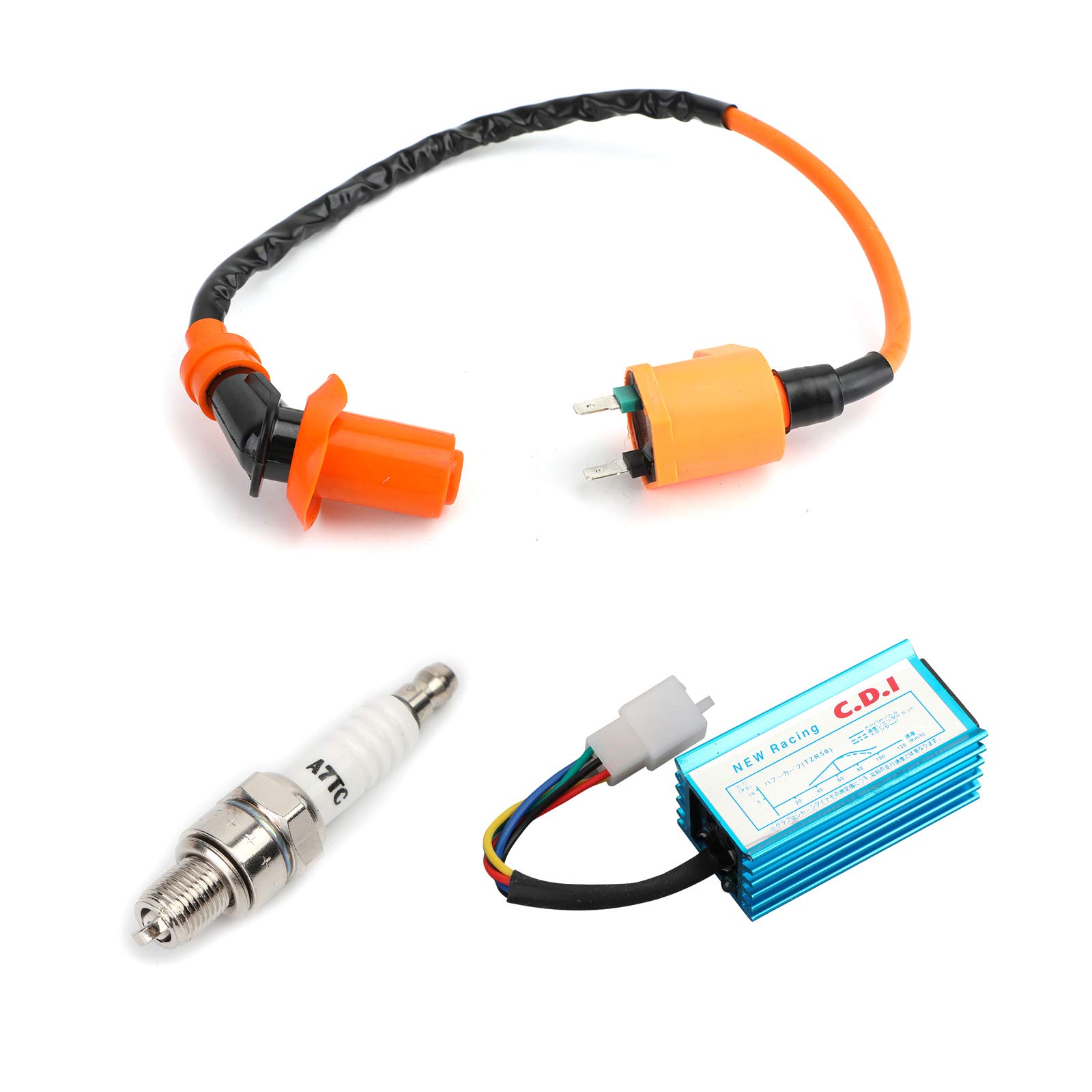 High Performance Racing Ignition Coil 5Pin AC CDI Spark Plug for GY6 50cc-150cc Scooters & ATVs - Compatible with Honda, Yamaha, Suzuki - Perfect for Racing & Off-Road Adventures