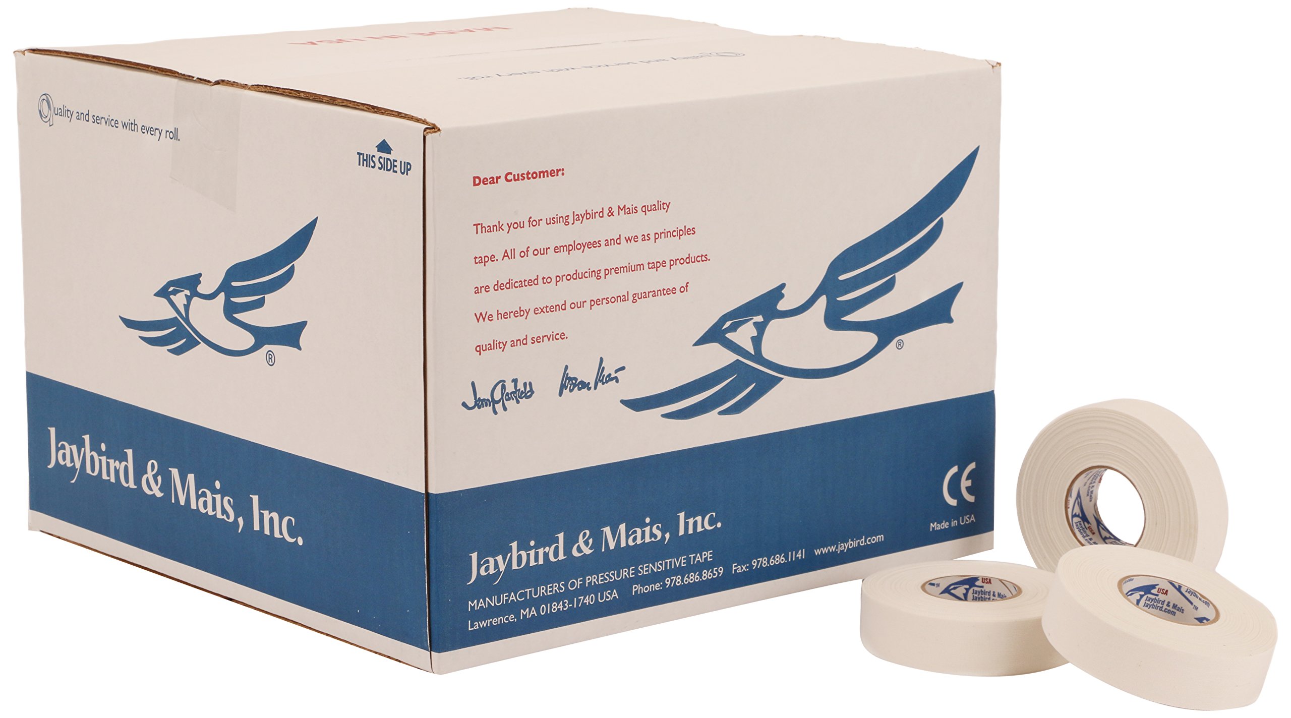 Jaybird & Mais Bulk Case Pack Cloth Hockey Tape - 12 Rolls, Non-Slip Grip, Durable Sports Tape for Sticks & Equipment - Perfect for Hockey, Lacrosse, Baseball & Field Sports Players