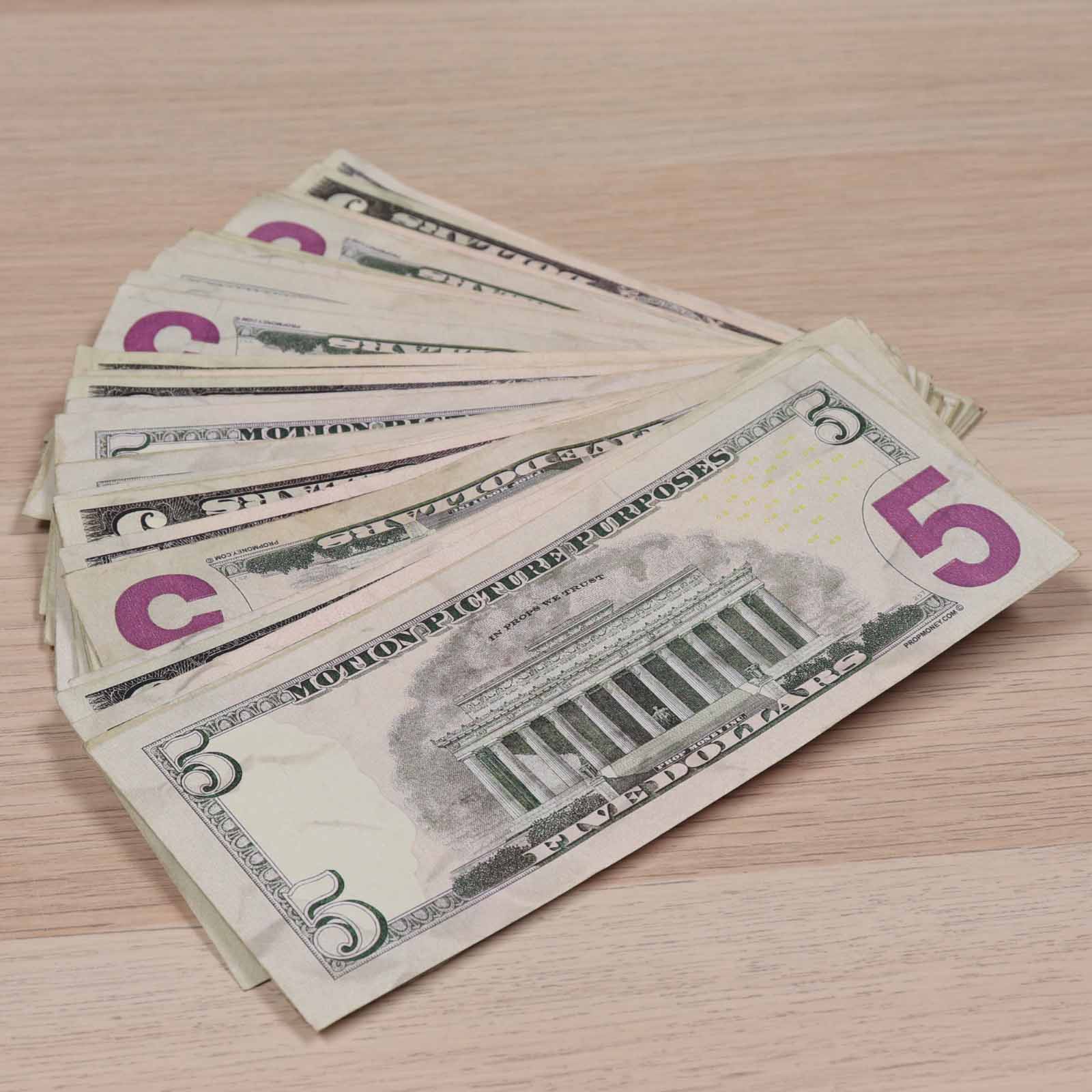 Authentic RealAged™ New Series US Dollar Bills - $5 Banknotes for Collectors, Gifts & Educational Use | Perfect for Currency Enthusiasts, Novelty Presents & History Classrooms