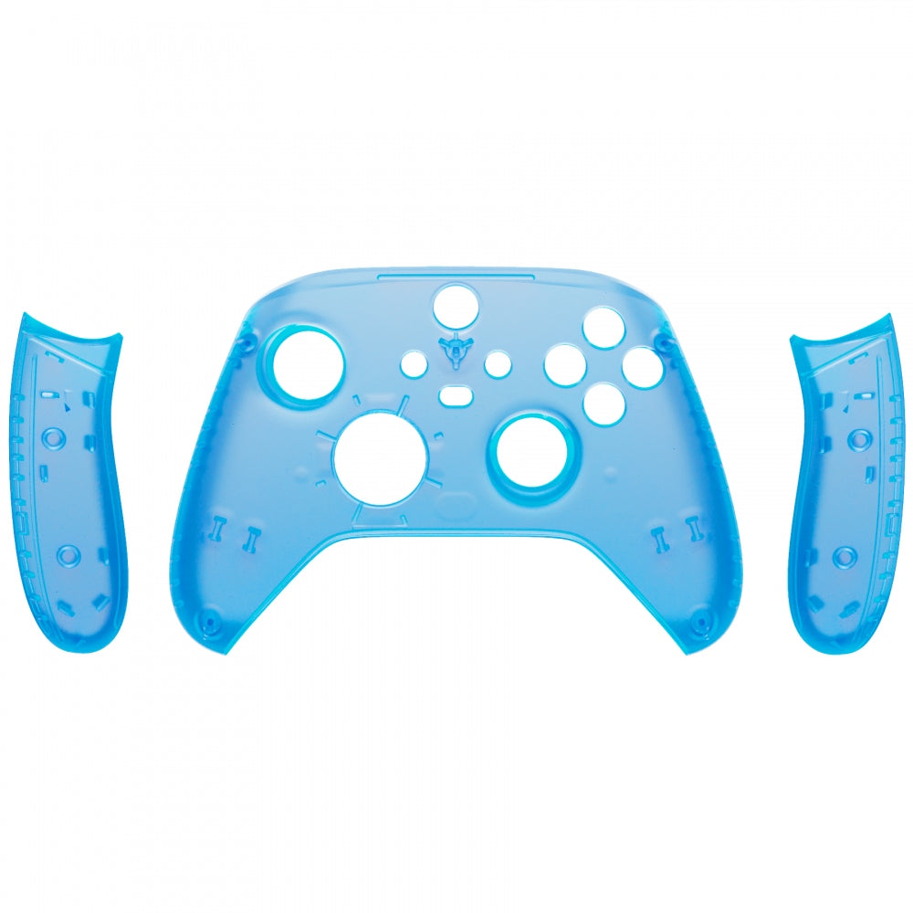 eXtremeRate Clear Blue Replacement Handles Shell & Side Panels for Xbox Series X/S Controller - Custom Front Housing Faceplate (Controller Not Included) ZX3M504 | Perfect for Gaming, Streaming & Esports Tournaments