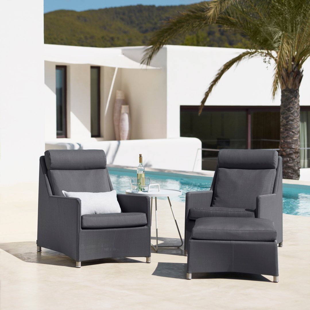 Premium Diamond Outdoor Footstool - Waterproof & Durable Patio Stool for Garden, Poolside, Deck - Comfortable & Stylish Relaxation Seat for Adults