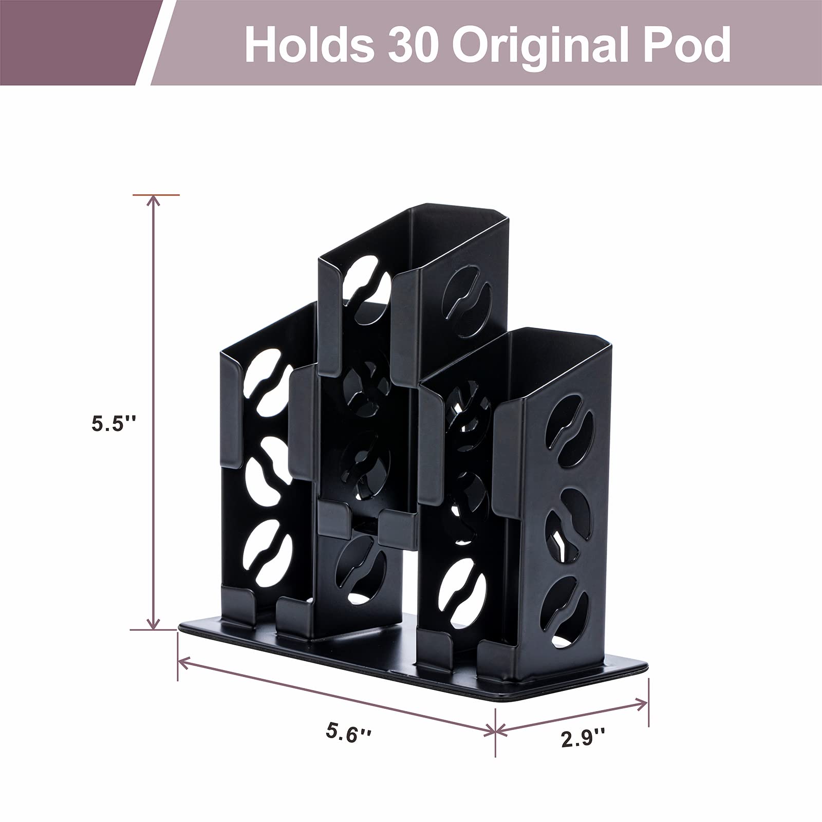 OriginalLine ZCDCP Coffee Pod Holder - 30 Capsule Organizer Stand for Keurig, Nespresso & Dolce Gusto | Compact & Space-Saving Coffee Accessory for Home, Office & Kitchen Countertop