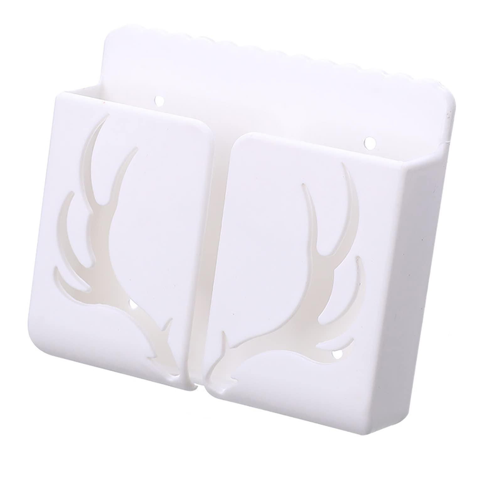 Antler TV Remote Control Holder with Phone Storage - Wall Mount or Bedside Organizer for Living Room & Bedroom - Durable Hanging Box with No Punching Required (Model RB9)