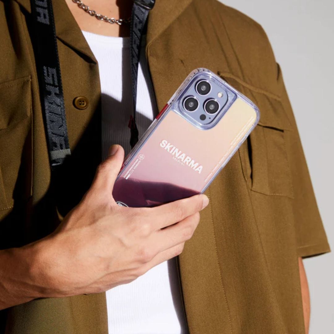 iPhone 14 Pro Max Holographic Phone Case with Adjustable Sling Strap - Premium Shockproof Protection for Everyday Use, Travel & Outdoor Activities | Skinarma Brand