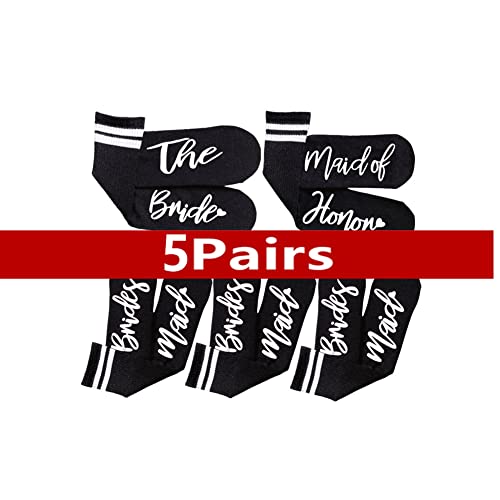 E:black-1 Bride/1 Maid of Honor/3 Bridesmaid