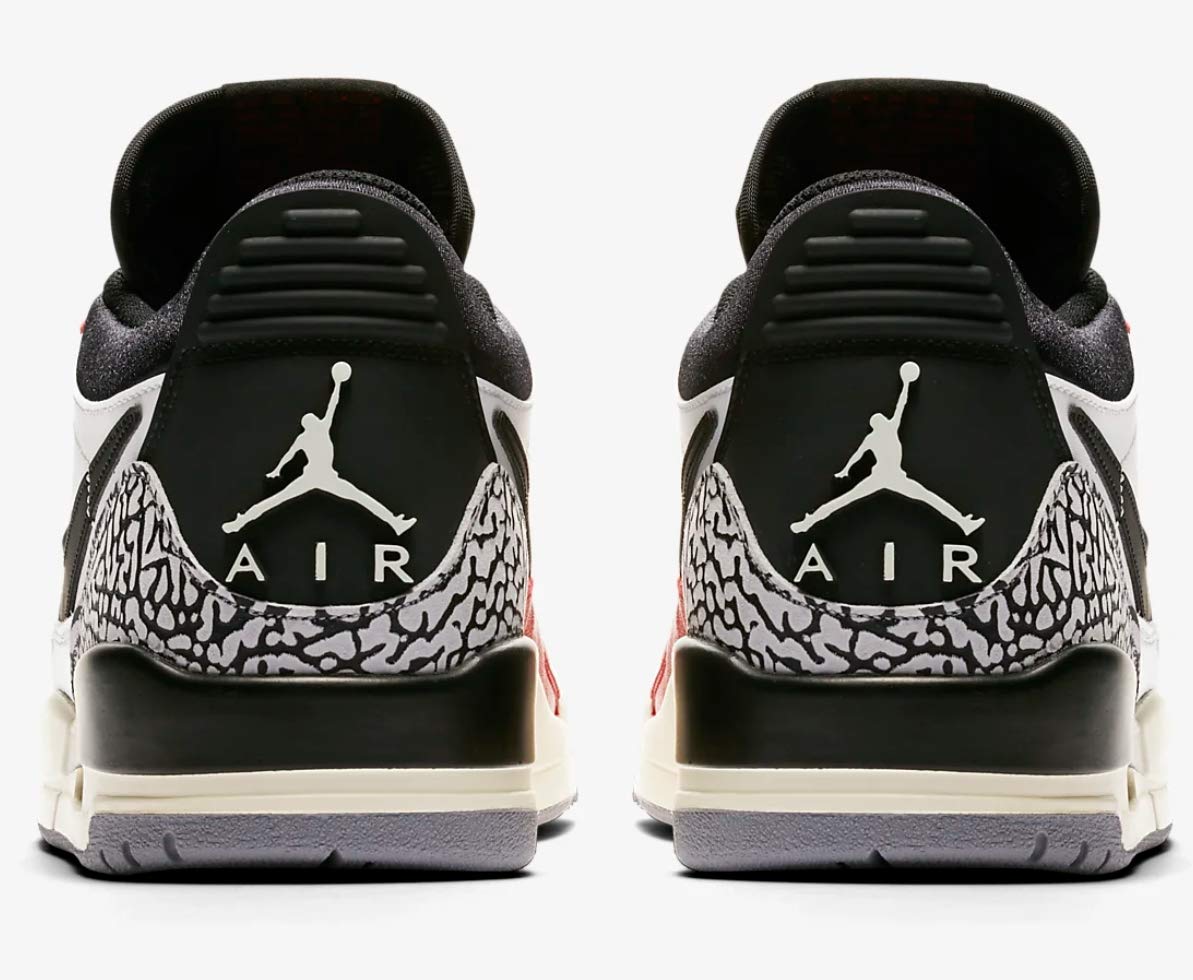 Nike Air Jordan Legacy 312 Low Men's Sneakers - Size 9 White/Black (CD7069-106) | Casual Streetwear & Basketball Shoes for Everyday Comfort