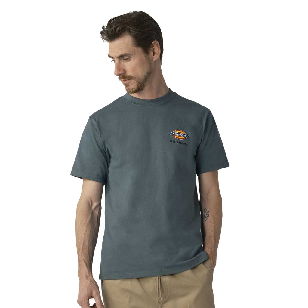 Dickies Skateboarding Logo Tee - Lincoln Green Men's Graphic T-Shirt | Streetwear Fashion for Skateboarders & Urban Lifestyle