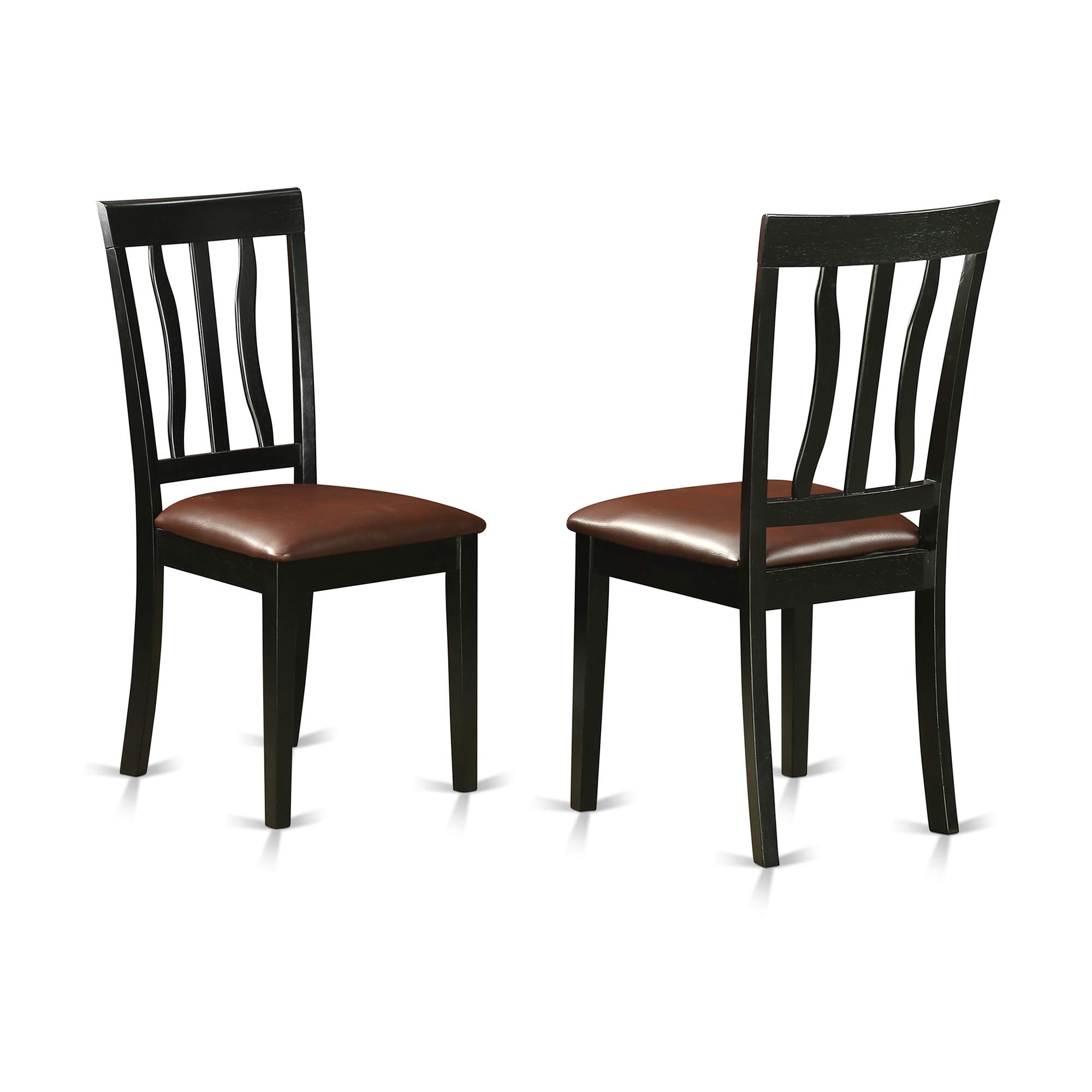 East West Furniture 7-Piece Kitchen Dining Set - 40x78 Inch Rectangle Butterfly Leaf Table & 6 Faux Leather Chairs, Black Cherry Finish | Perfect for Small Spaces, Family Meals & Entertaining Guests