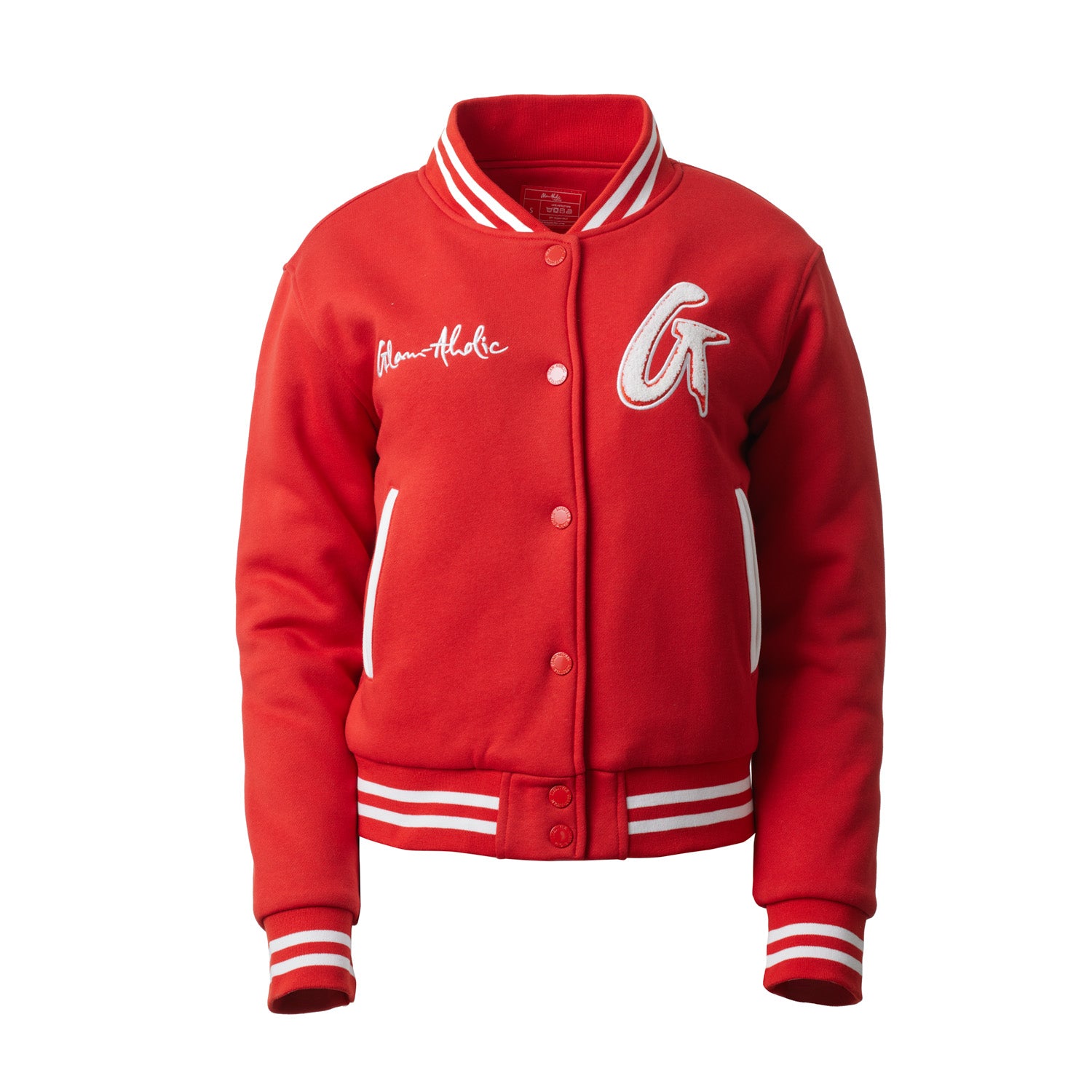 Essential Red Varsity Jacket for Men & Women - Classic Baseball Style Letterman Jacket - Perfect for School, Sports & Casual Wear