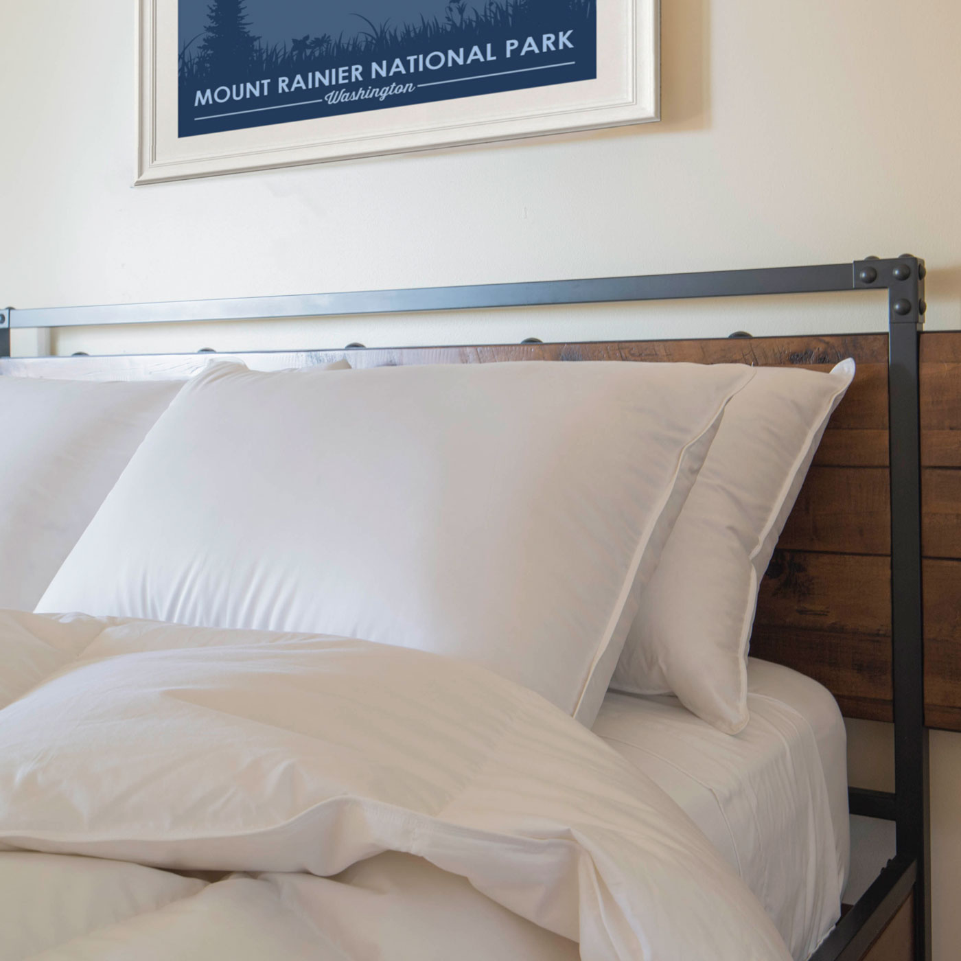 Premium Organic Down Pillow - 850 Fill Power Hypoallergenic Luxury Bedding for Side Sleepers & Neck Support - Perfect for Home, Hotel, Travel & Guest Rooms