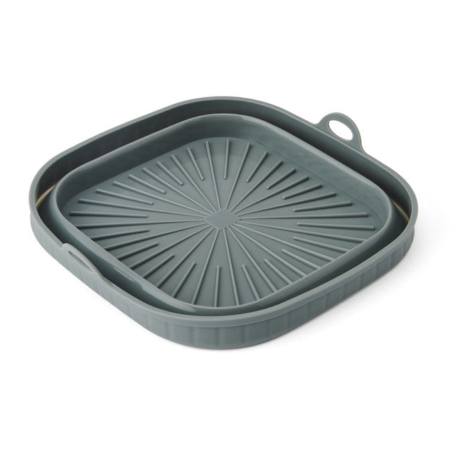 Non-Stick Collapsible Silicone Air Fryer Liner - Rectangle Shape for Easy Storage - Perfect for Healthy Cooking, Baking, and Roasting in Air Fryers