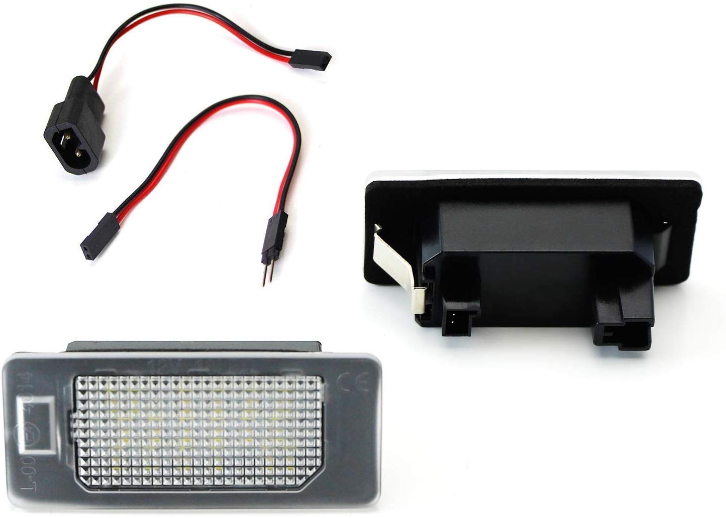 Error-Free Direct Replacement 24 LED License Plate Lights for BMW E90 E92 E60 E70 - Bright White Illumination for Enhanced Night Visibility & Style Upgrade