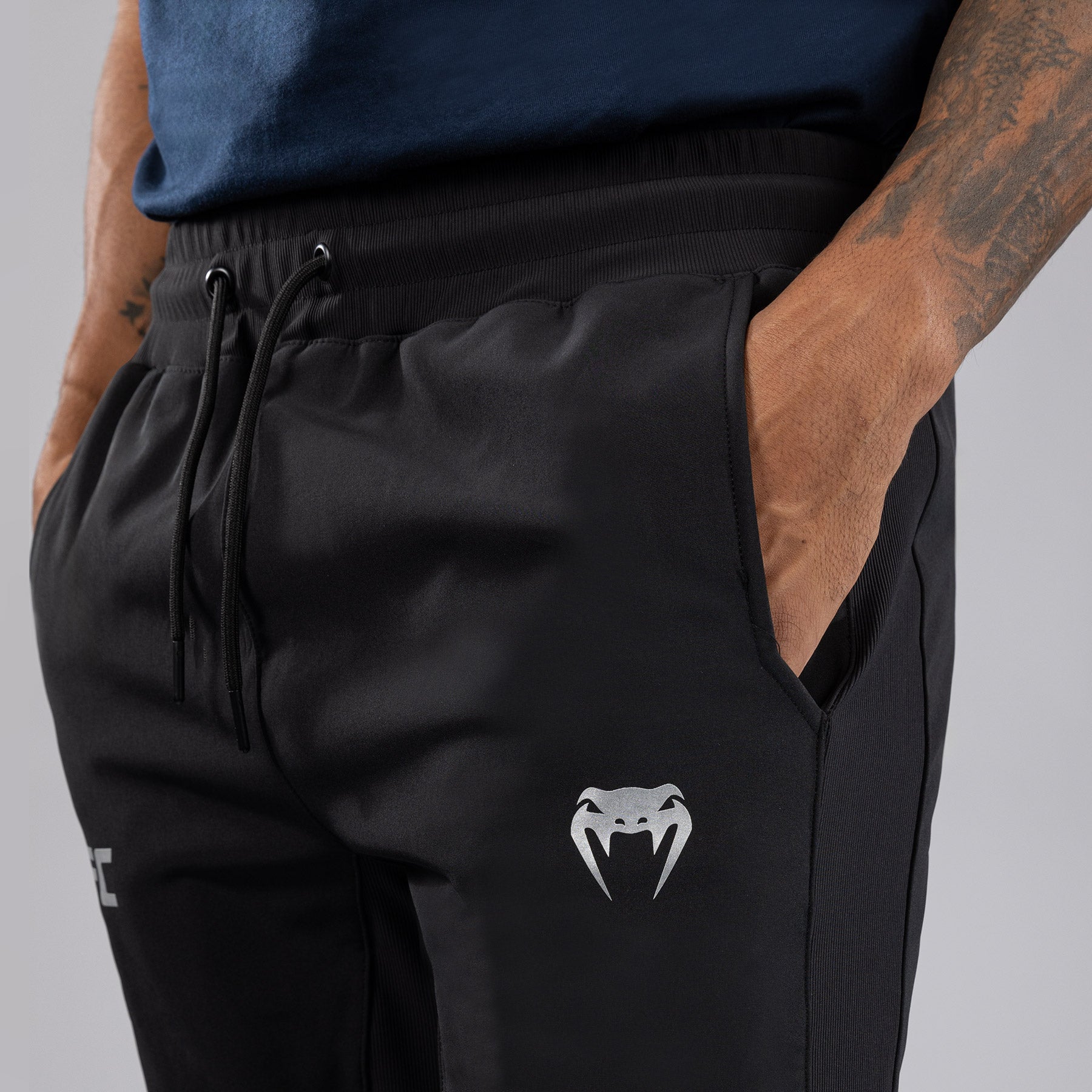 Venum UFC Fusion Fight Week Men's Training Pants - Black | MMA & Boxing Workout Gear for Fighters & Athletes
