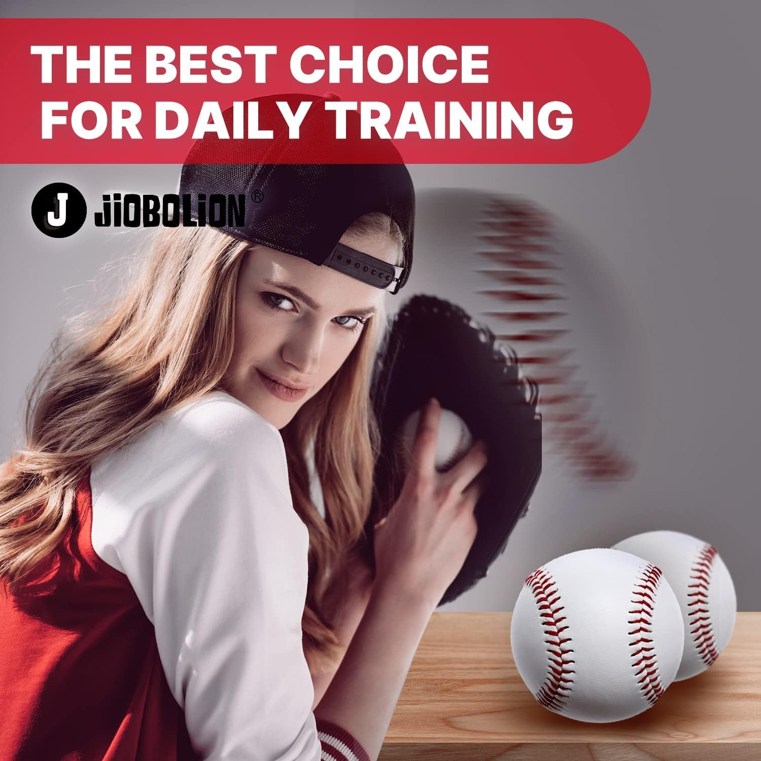 JIOBOLION Leather Baseballs - Official League Size & Weight for Practice, Training, and Games - Pack of 6 Professional Adult Baseballs for Baseball Players, Coaches, and Teams - Perfect for Warmups, Pitching Practice, and Fielding Drills
