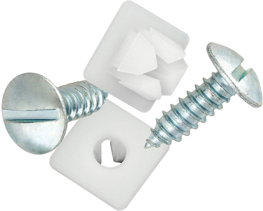 2-Piece License Plate Hardware Kit (A9603 & A11719) - Durable Mounting Bolts & Fasteners for Car, Truck, SUV & Motorcycle License Plate Installation