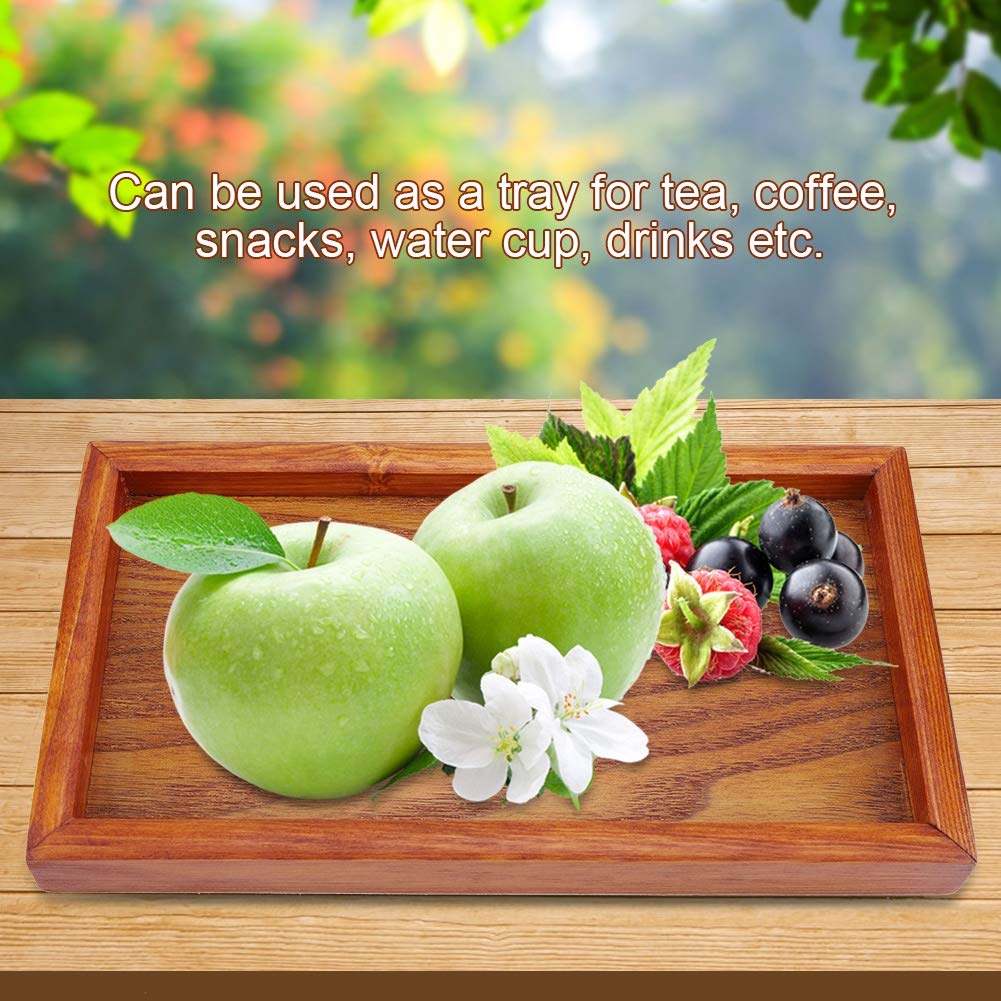 Premium Rectangular Wooden Serving Tray - 22x12cm Tea & Snack Tray for Home, Kitchen, Dining, and Coffee Table Decor | Perfect for Entertaining, Breakfast in Bed, and Afternoon Tea Parties