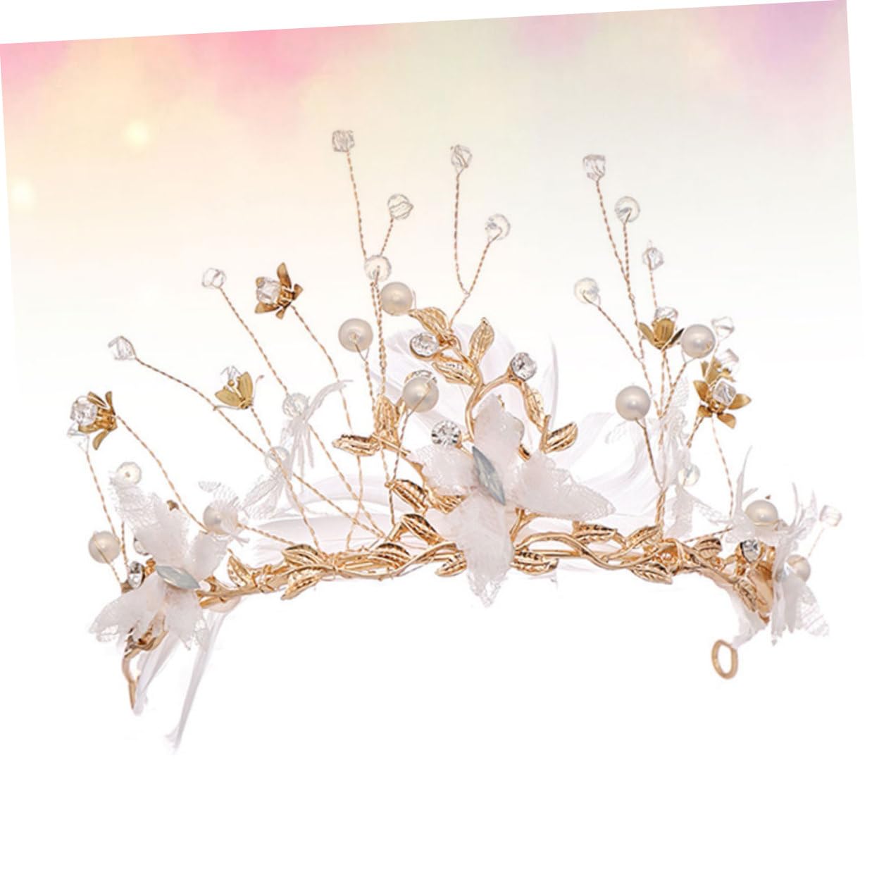 FRCOLOR Bridal Tiara - Sparkling Fairy Crown for Wedding Bride | Elegant Hair Accessory for Bridal Shower, Prom & Special Occasions