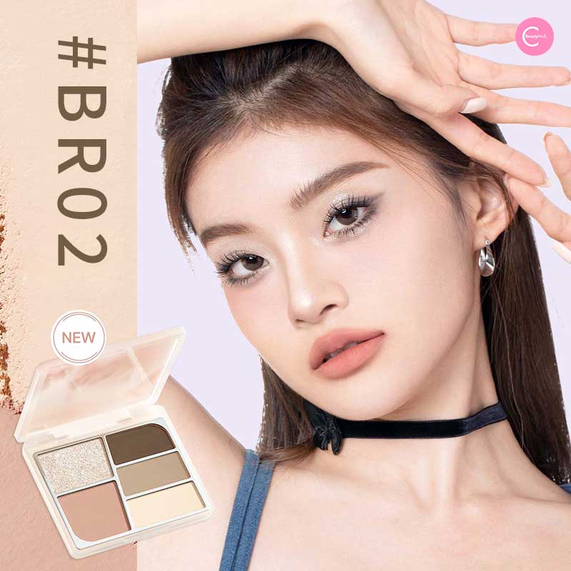 FOCALLURE Floating Butterfly 5-Color Eyeshadow Palette - Long Lasting Pigmented Makeup for Day & Night Looks - Perfect for Parties, Weddings & Special Occasions