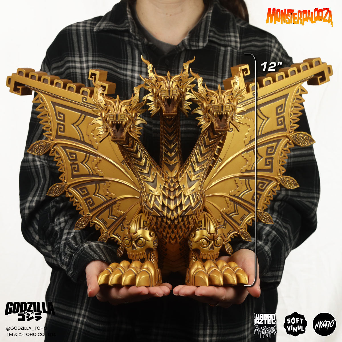 King Ghidorah Vinyl Designer Figure by Urban Aztec - Relic Variant Collectible Toy | Perfect for Anime Fans, Home Decor & Gift Giving