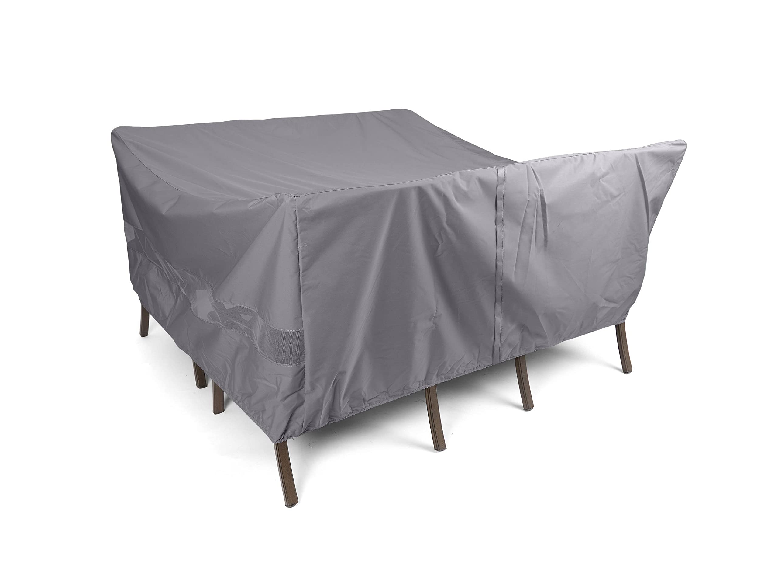 Waterproof Square Dining Table & Chair Cover Set - Durable Polyester with Mesh Ventilation, Umbrella Hole - Outdoor Patio Furniture Protection - Perfect for Backyard, Deck, and Garden Use