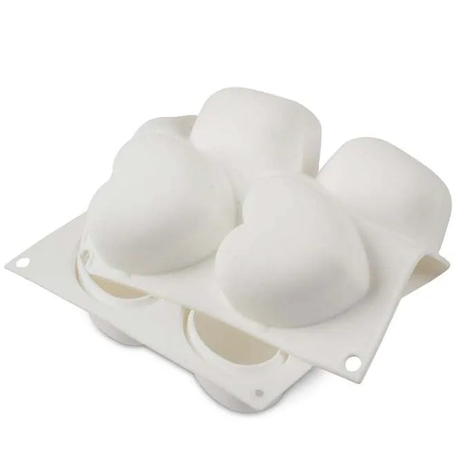 Amorini 100% Food-Grade Silicone Heart Mold with Cutter - 8 Different Shapes for Valentine's Day, Baking, Chocolate, Candy & DIY Crafts