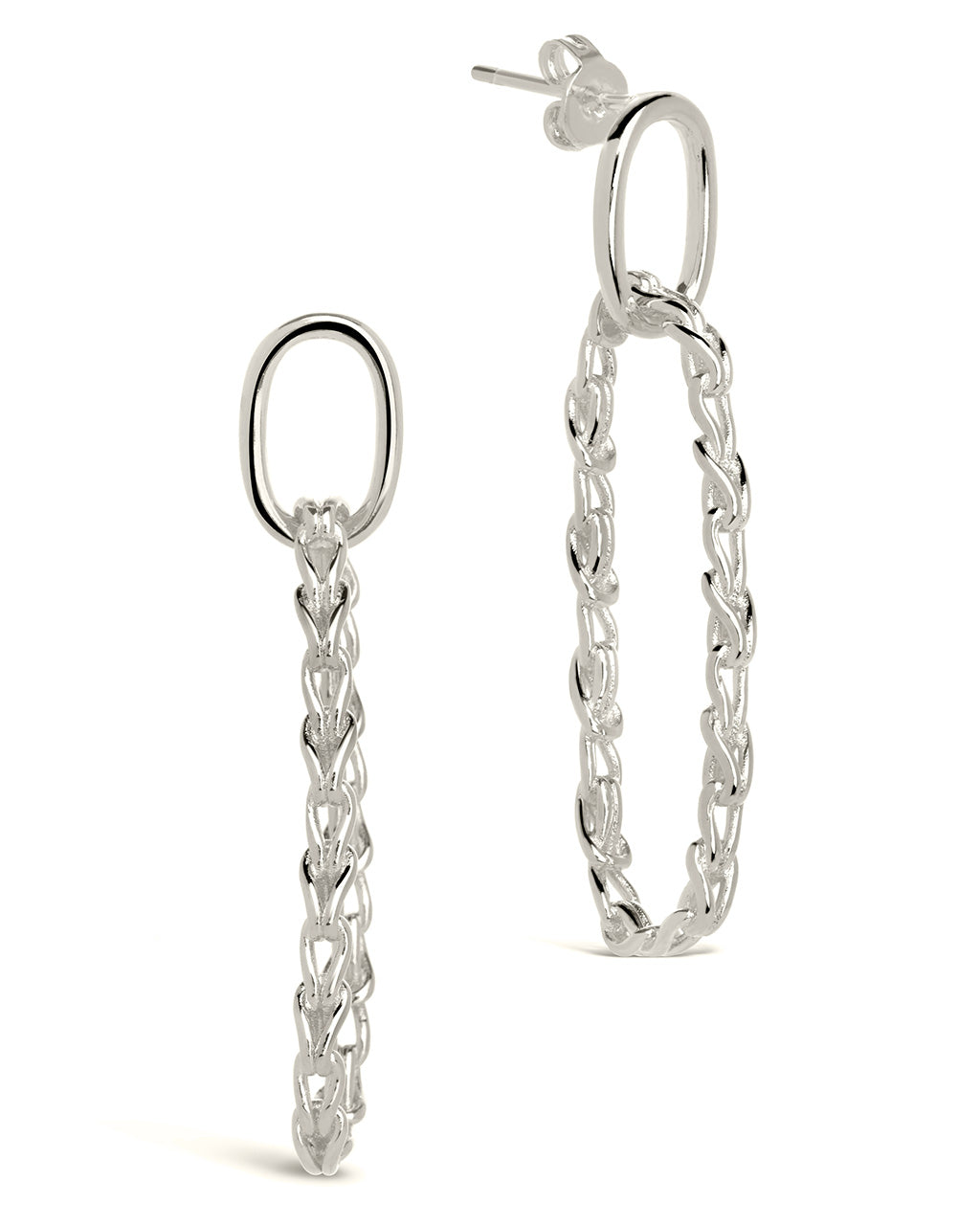 Layney Interlocking Chain Drop Earrings for Women - Trendy Gold Plated Dangle Earrings - Perfect for Parties, Weddings & Everyday Wear