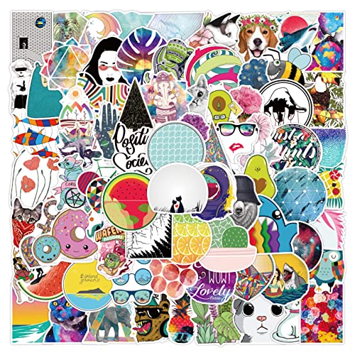100Pcs VSCO Aesthetic Stickers Pack - Waterproof Vinyl Decals for Water Bottles, Laptops, Journals | Minimalist Abstract Stickers for Teens, Girls & Kids | Perfect for Scrapbooking, Hydroflask, DIY Crafts & Room Decor