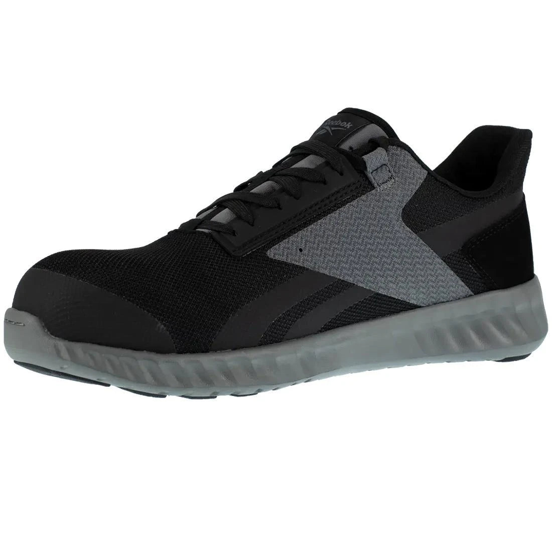 Sublite Legend Composite Toe Athletic Work Shoes for Men - Lightweight Safety Shoes Black/Gray - Perfect for Construction, Warehouse & Industrial Work